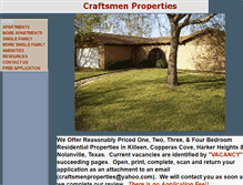 Tablet Screenshot of craftsmenproperties.com